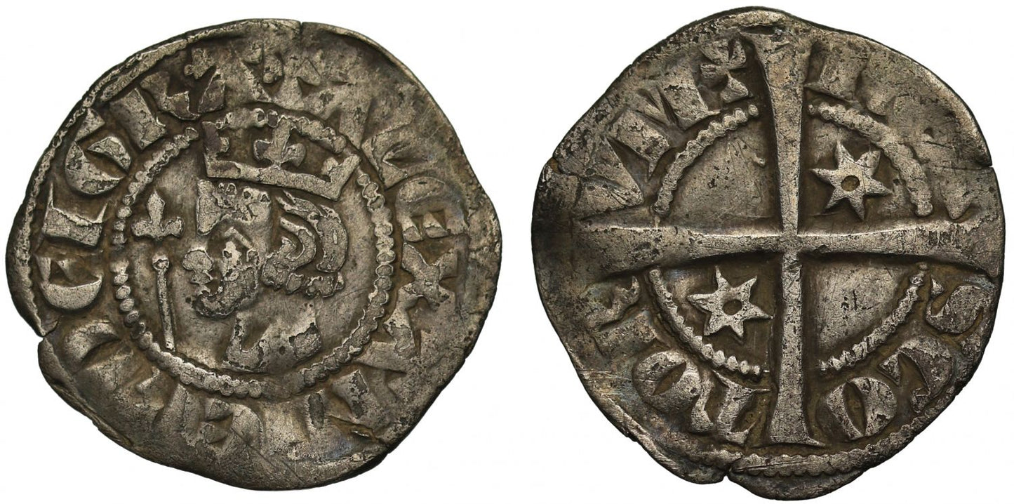 Scotland, Alexander III Halfpenny, ALEXAIDER spelling error