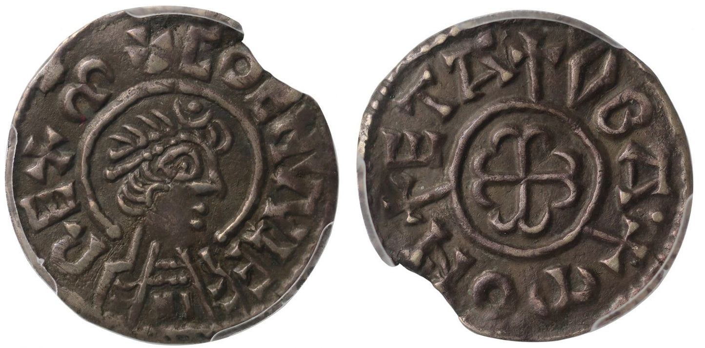 Coenwulf, King of of Mercia, portrait Penny, Canterbury group, moneyer Oba, EF45
