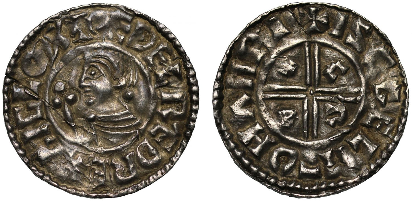 Aethelred II Penny, CRVX type, Southampton, Isegel