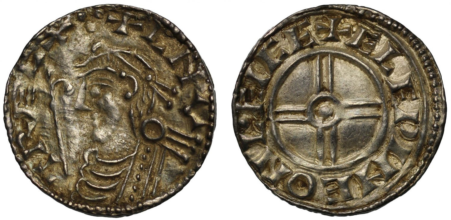 Canute Penny, Short cross type, Chester, Aelwine