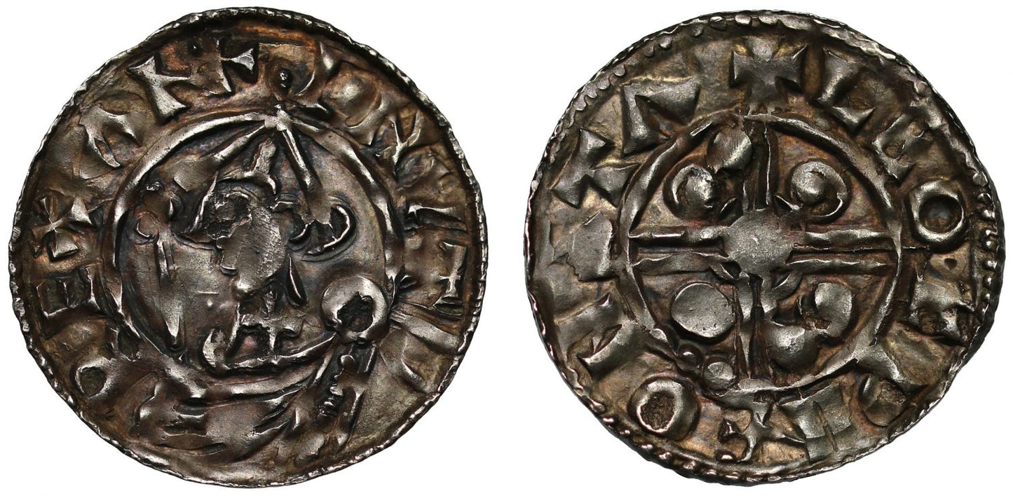 Canute Penny, Helmet type, Lincoln, Leofwine, ex Dawson and Conte