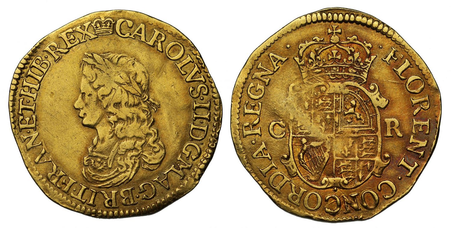 Charles II Double-Crown of Ten Shillings, first issue without mark of value