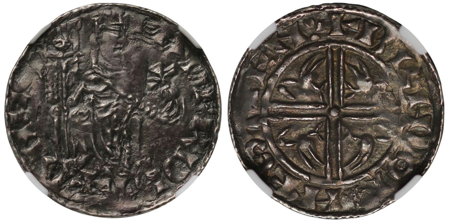 Edward the Confessor Penny, Sovereign/Eagles type, Hastings, Brid, AU55