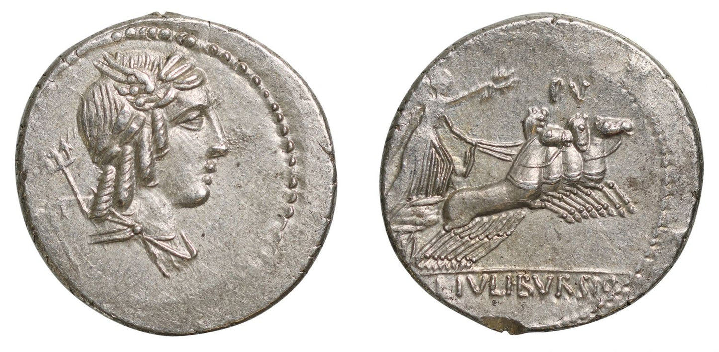 L. Julius Bursio, Denarius.