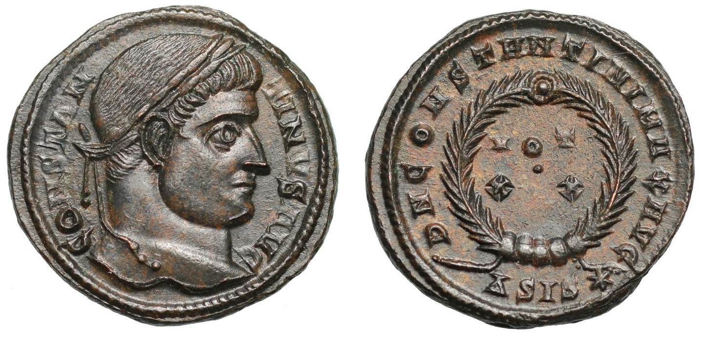 Constantine I, Follis, ΔSIS*.