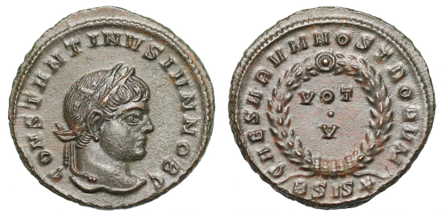 Constantine II, Follis, BSIS*.