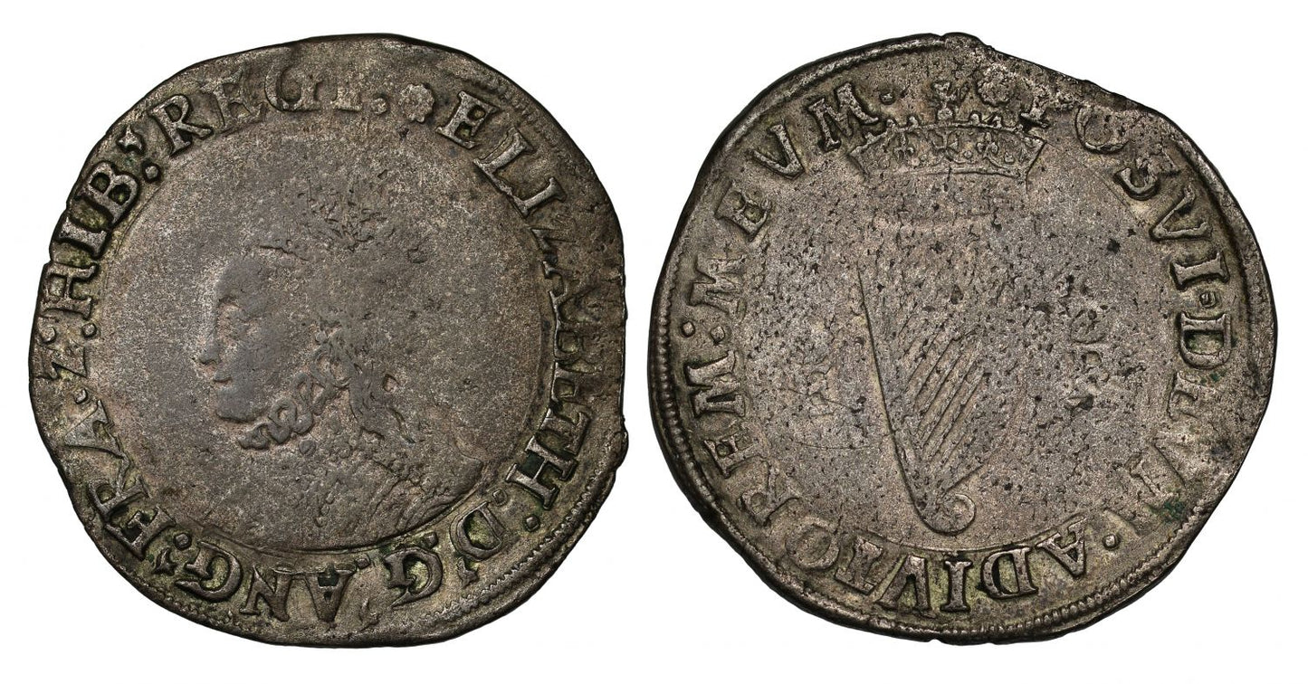 Ireland, Elizabeth I Shilling, 1st issue, mm rose with REGI type legend
