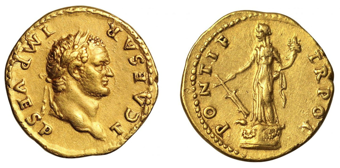 Titus, Gold Aureus, Mint of Rome.