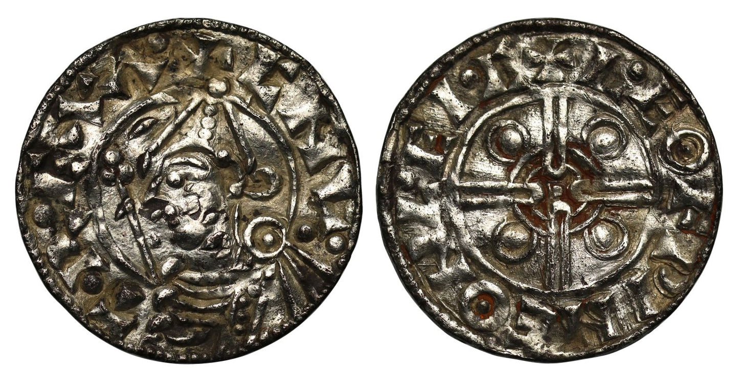Canute Penny, Helmet type, Chester, Leofwine