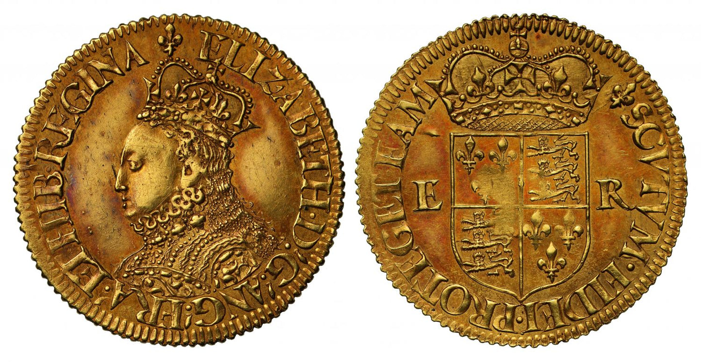 Elizabeth I milled Half-Pound finest graded of type MS62+