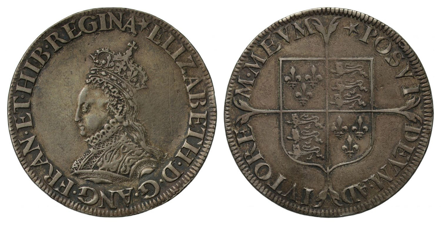 Elizabeth I Milled Pattern Shilling XF45, the first milled coin minted in England