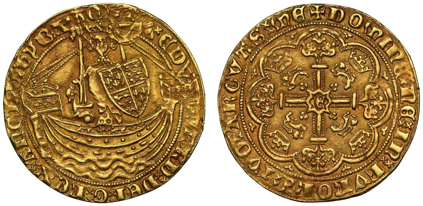 Edward III Half-Noble, Treaty period, London mint, struck 1361-69
