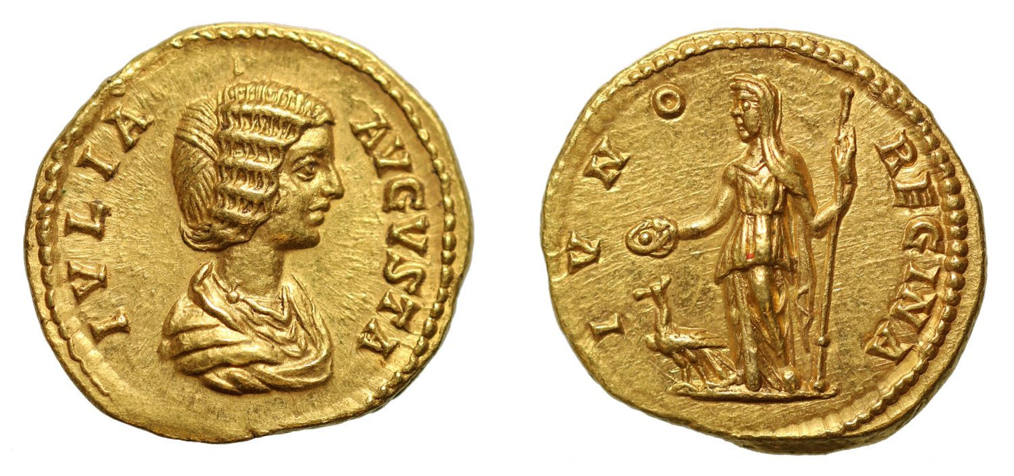 Julia Domna, Gold Aureus, Ch AU* 5/5 5/5