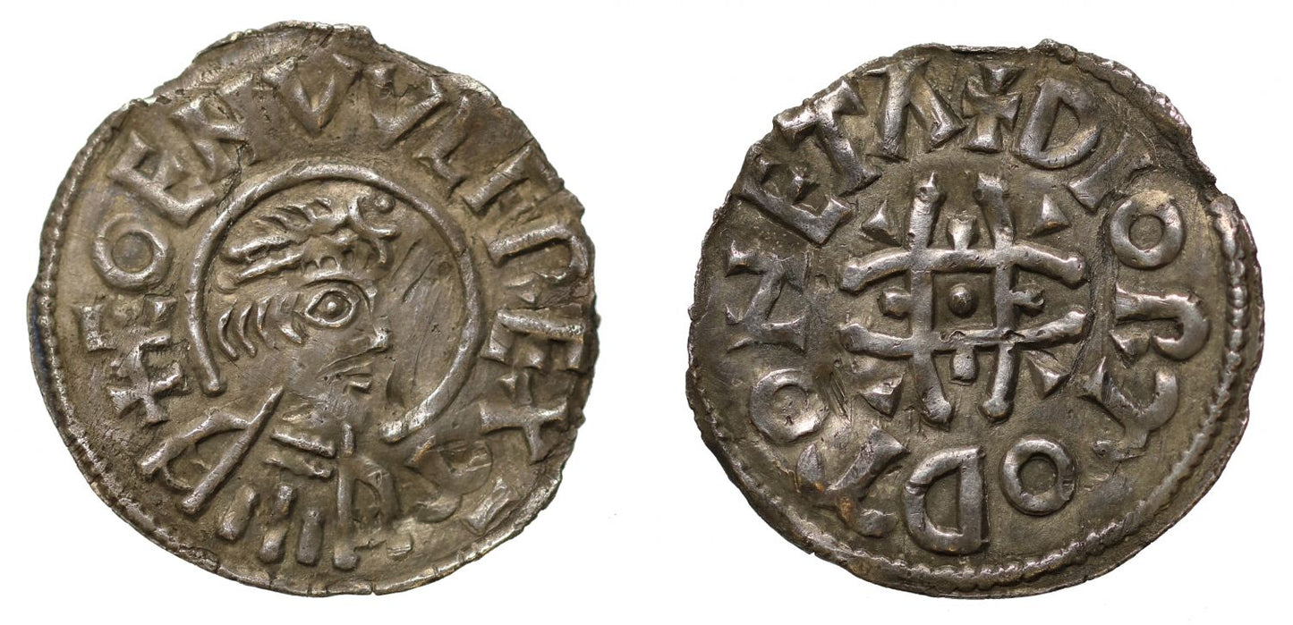 Coenwulf, King of Mercia, Portrait Penny, pincer cross reverse, Deormod