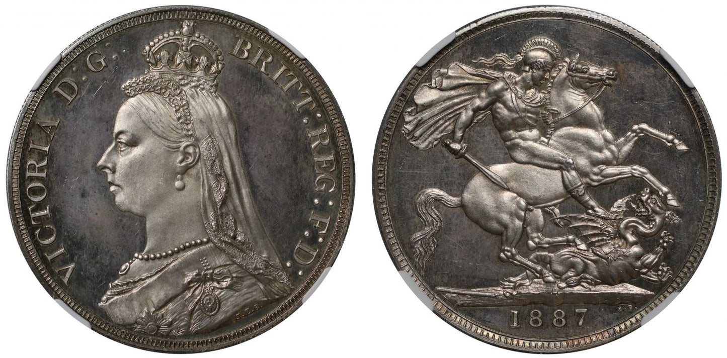 Victoria 1887 proof Crown Golden Jubilee PF64 CAMEO