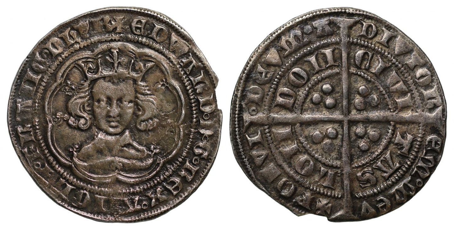 Edward III Groat, Pre-Treaty series E, London, superb portrait