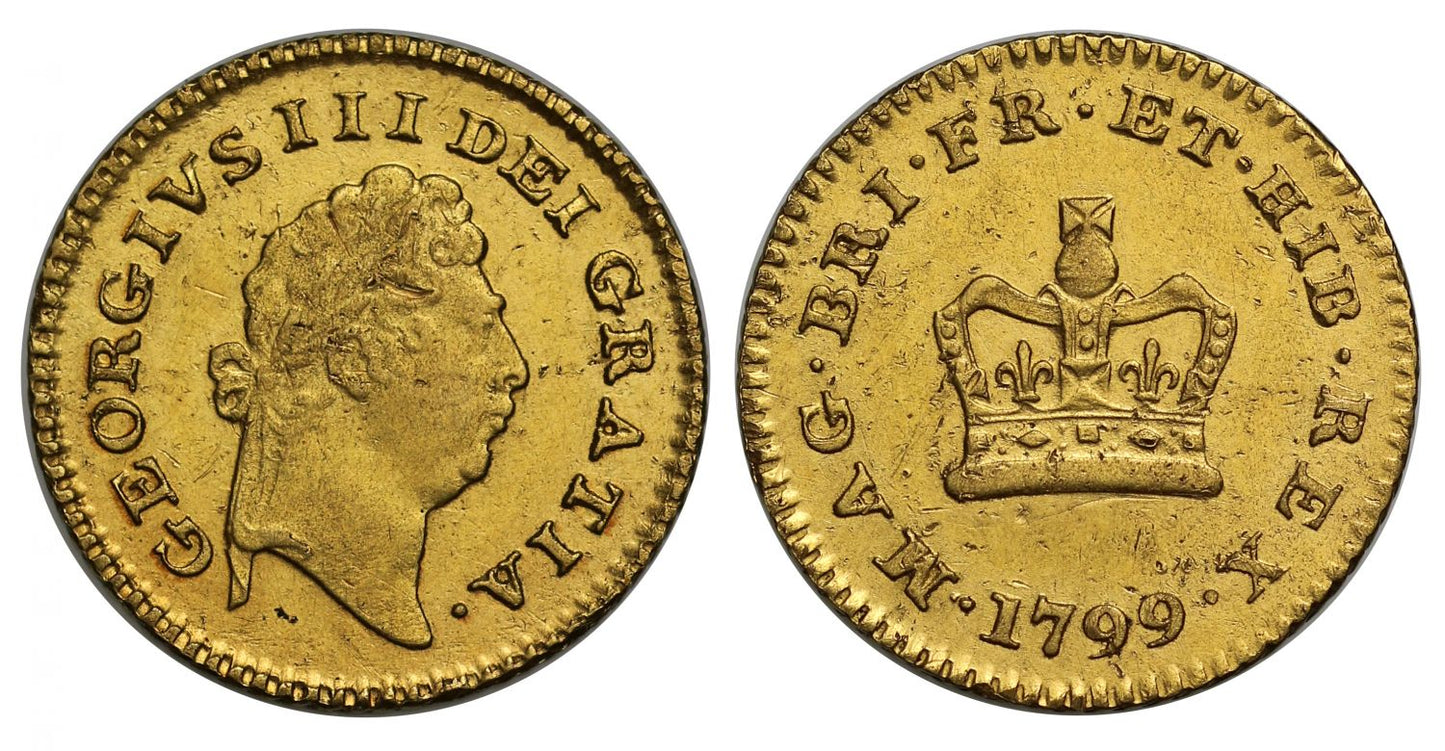 George III 1799 Third-Guinea, first type, rarest date