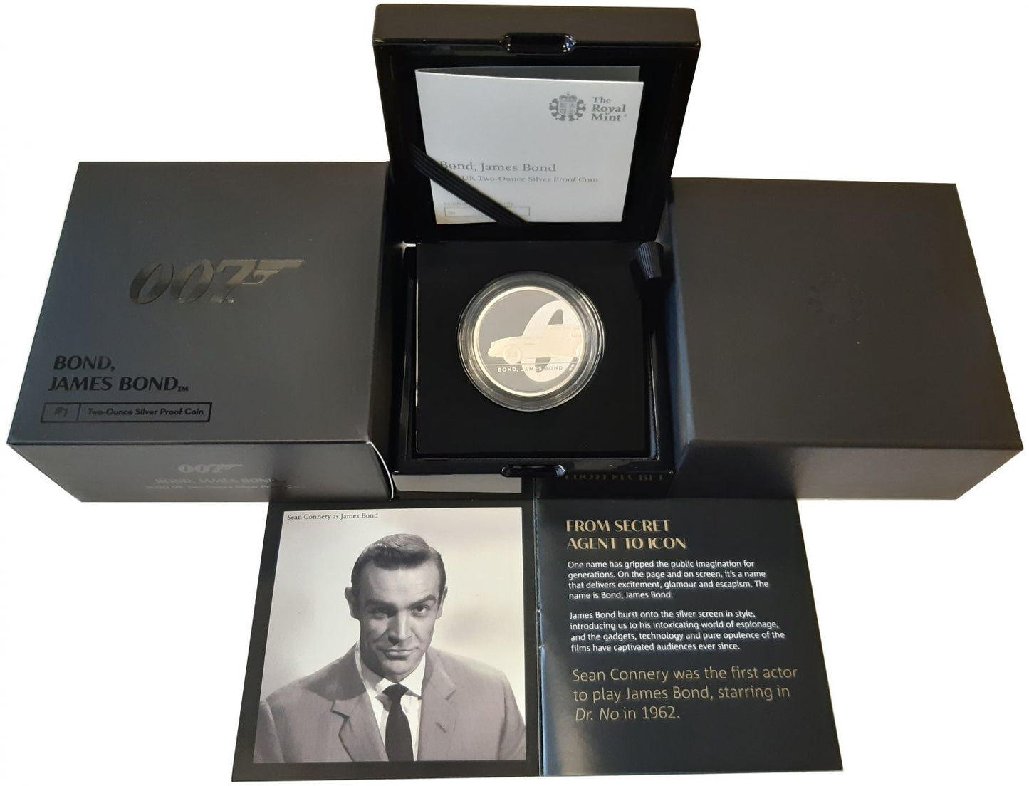 * Elizabeth II 2020 silver proof 2oz James Bond #1