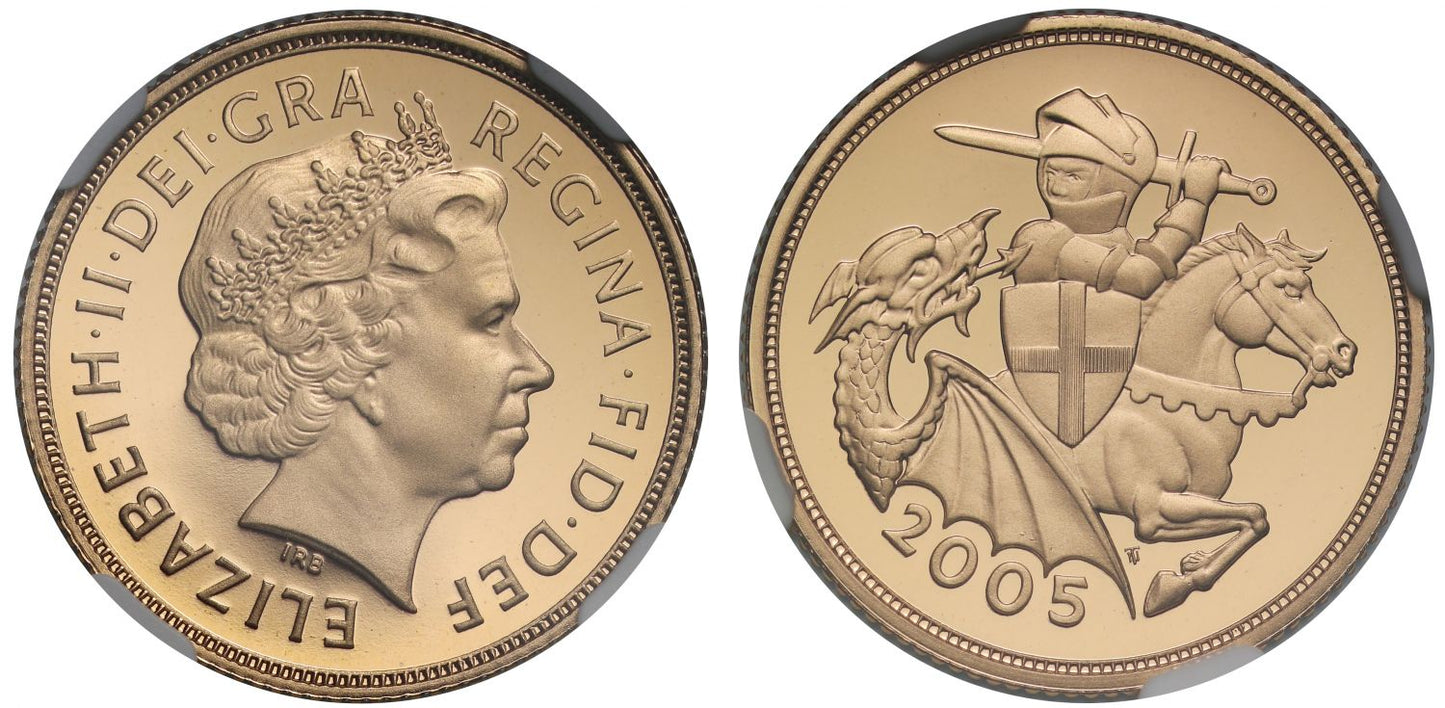Elizabeth II 2005 proof Sovereign PF70 UCAM