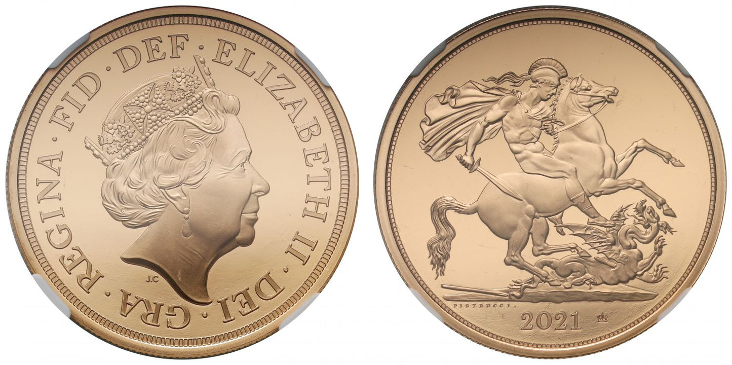 Elizabeth II 2021 PF70 UCAM Five-Pounds - First Releases
