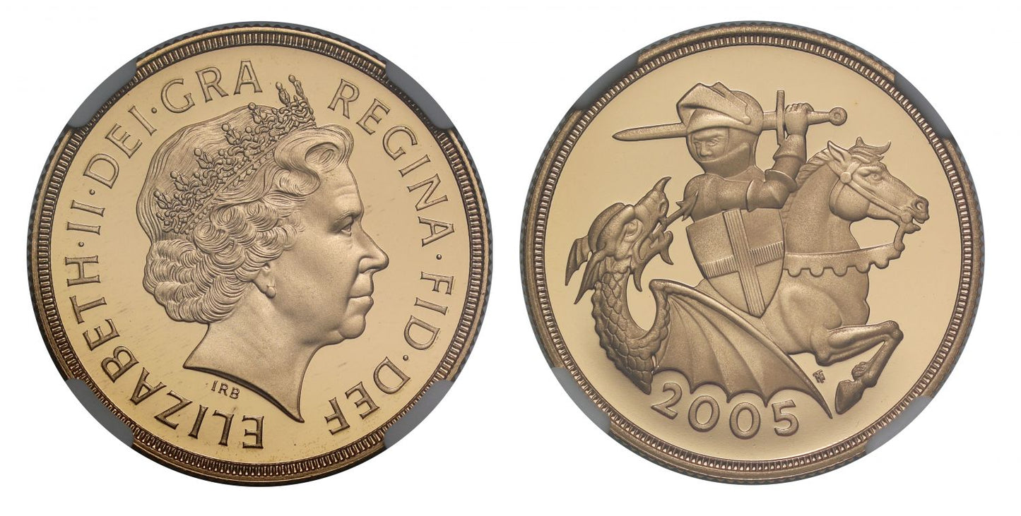 Elizabeth II 2005 proof Two-Pounds PF69 UCAM
