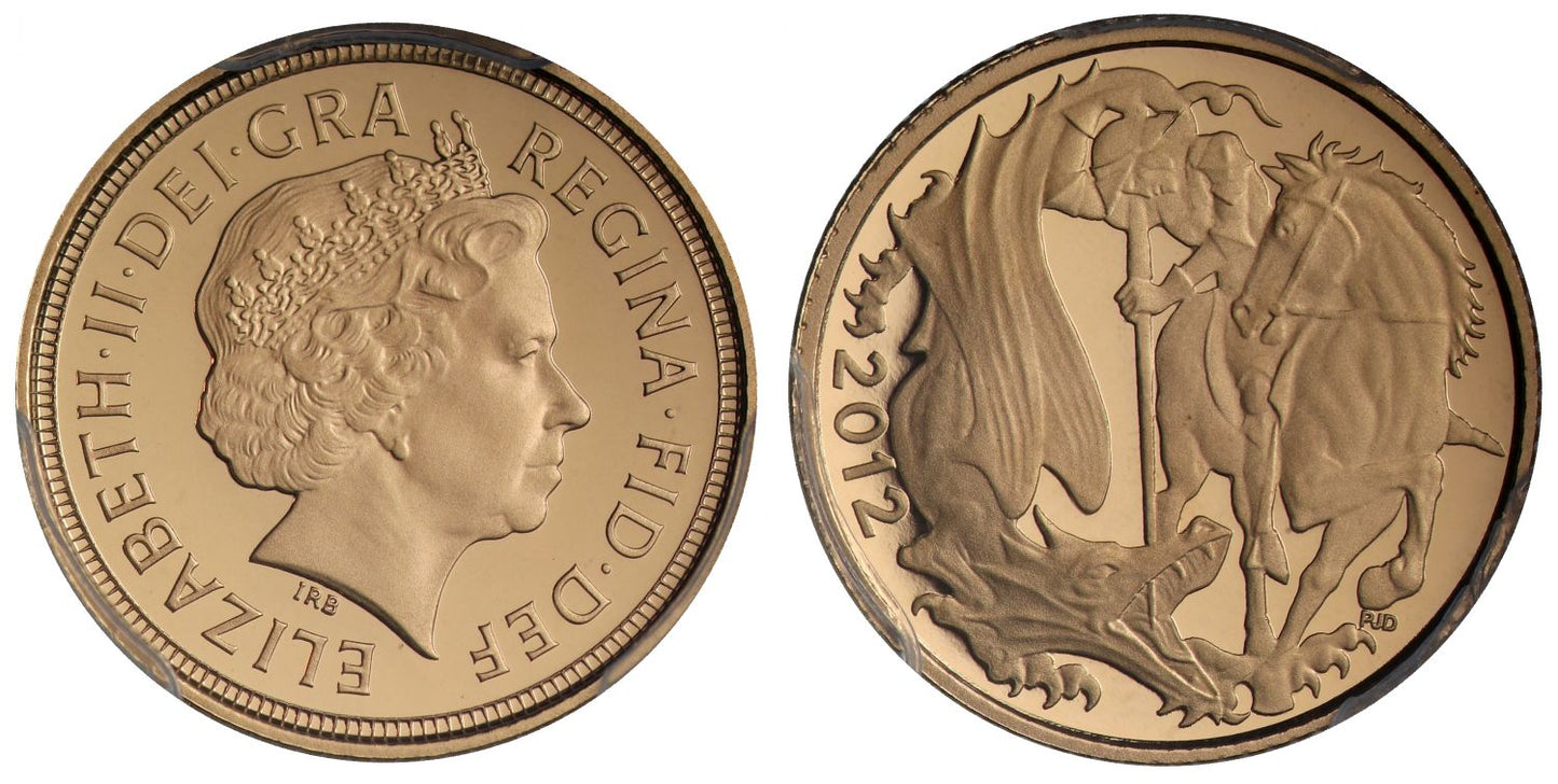 Elizabeth II 2012 proof Half-Sovereign PF70 UCAM