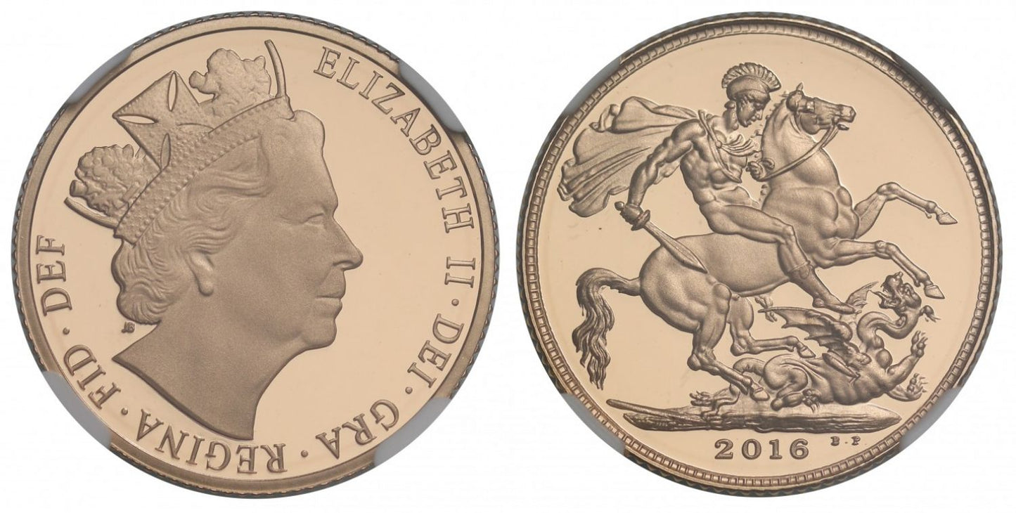 Elizabeth II 2016 proof Sovereign PF70 UCAM Butler portrait
