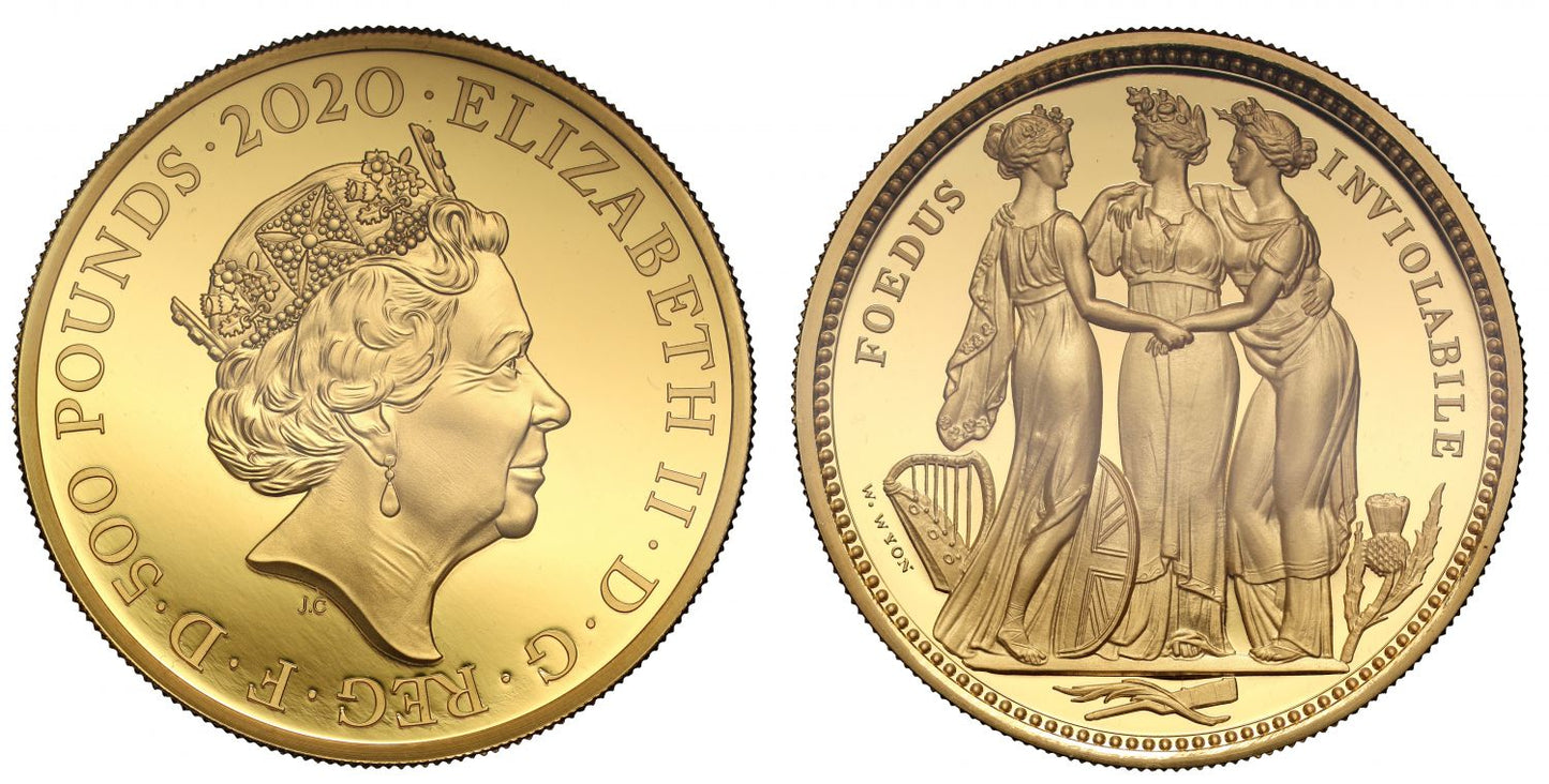 Elizabeth II 2020 gold proof 5oz Three Graces