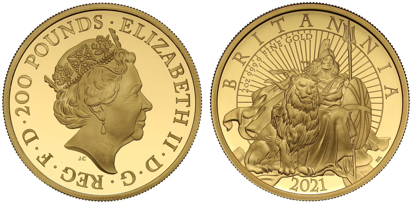 Elizabeth II 2021 gold proof 2oz Britannia