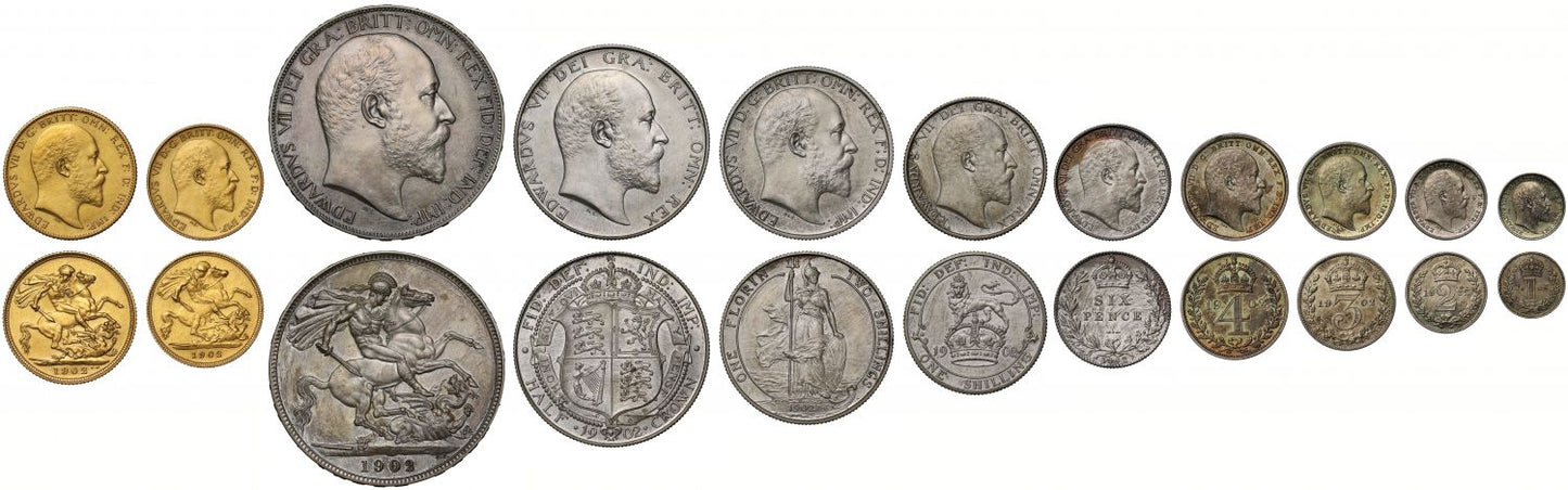 Edward VII 1902 11-piece short matt proof Set