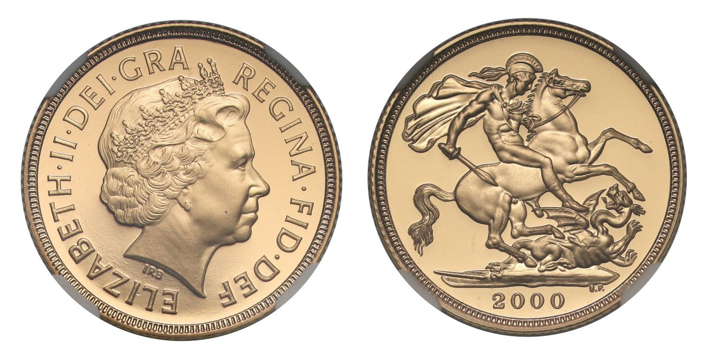 Elizabeth II 2000 proof Sovereign PF69 UCAM
