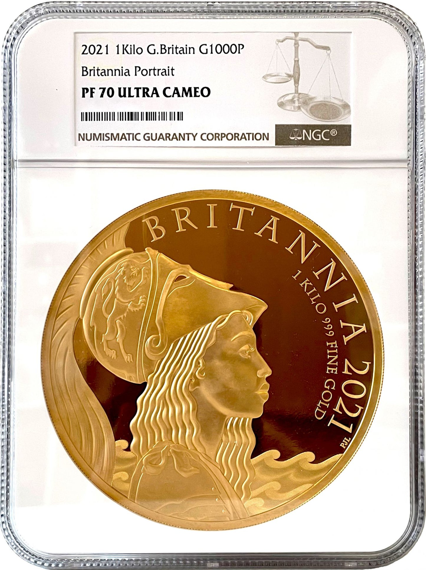 QEII 2021 gold proof One Kilo Britannia PF70 UCAM