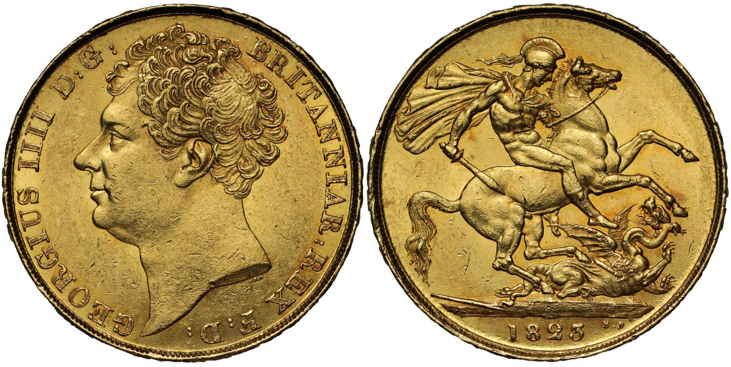 George IV 1823 Two-Pounds, one year only type for Double Sovereign