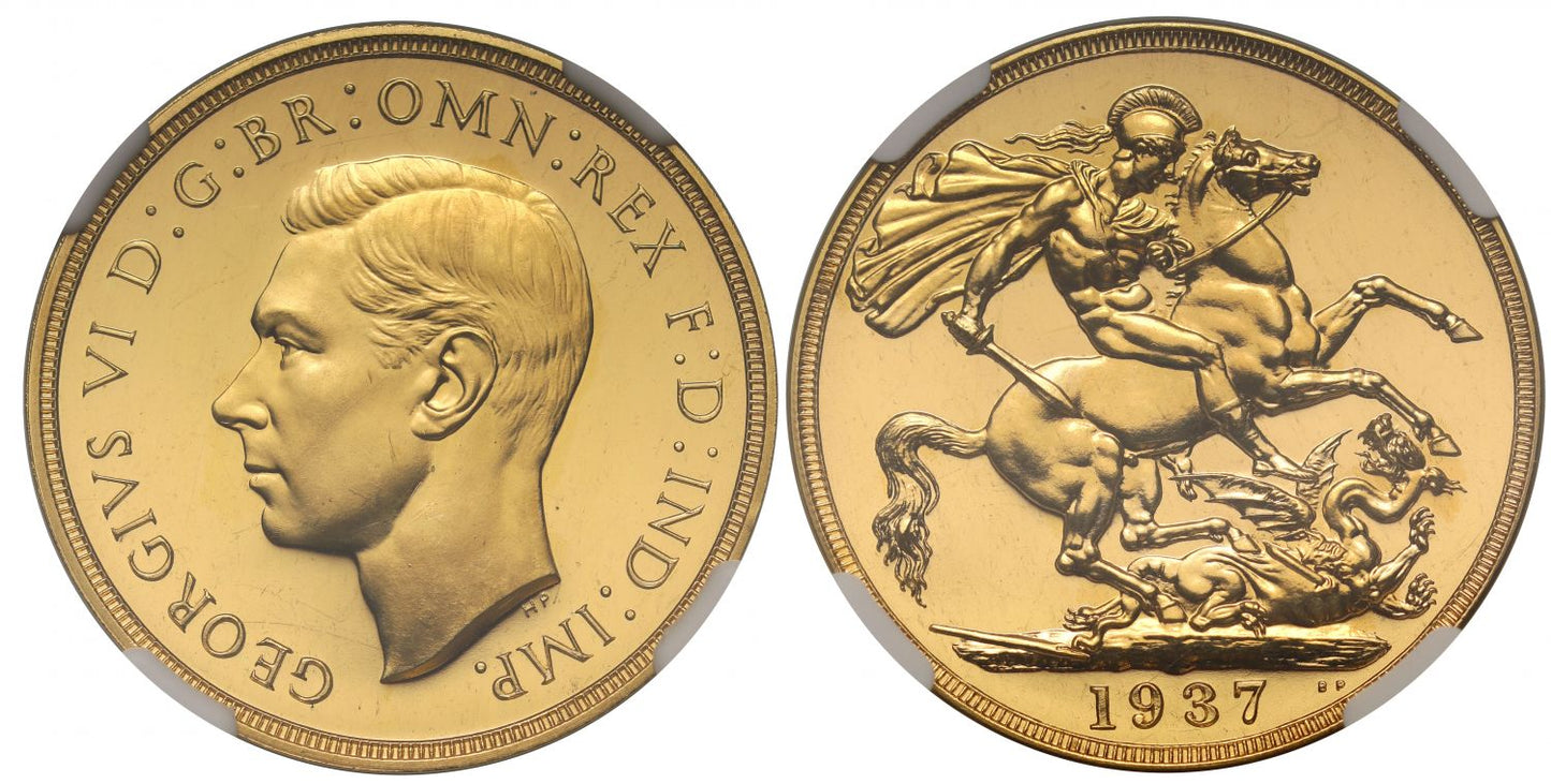 George VI 1937 proof Two-Pounds PF63*
