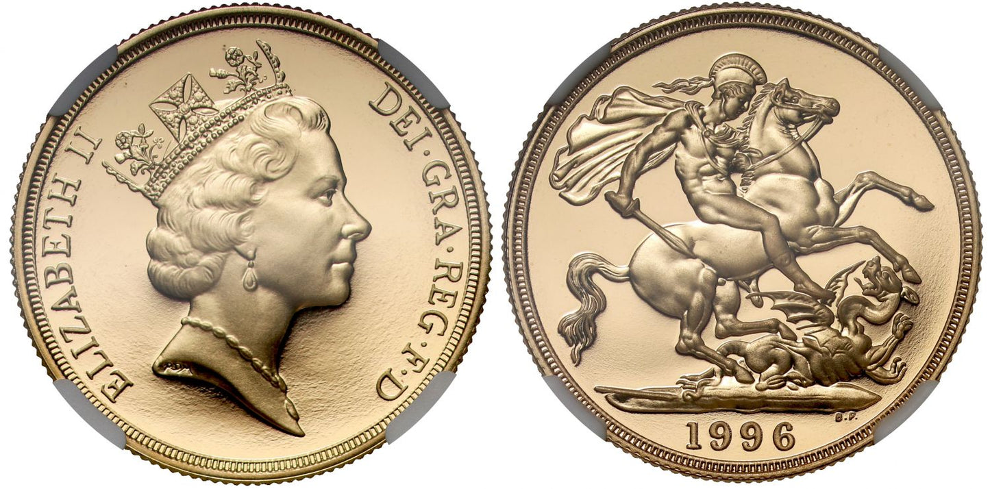 Elizabeth II 1996 proof Two-Pounds PF69 UCAM