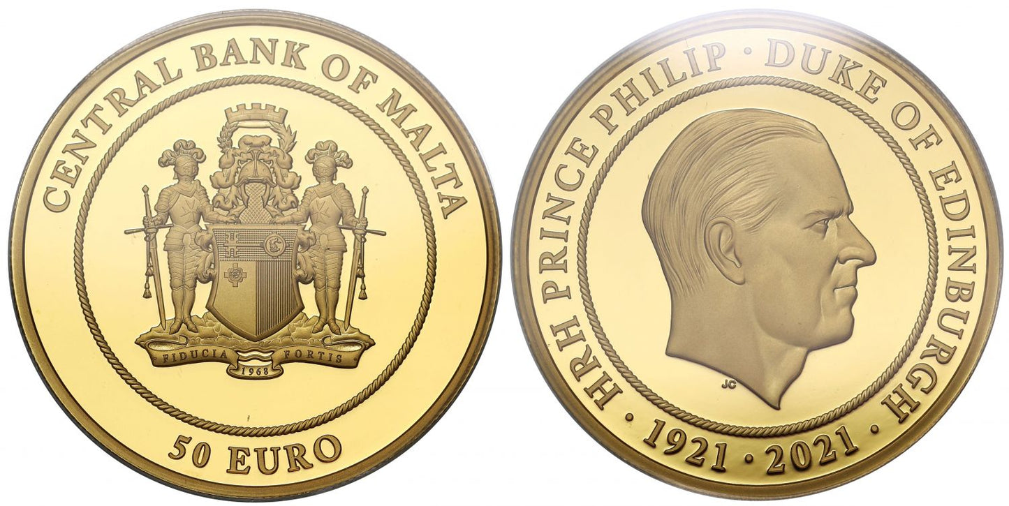 Malta 2021 PR70 DC gold 1oz Prince Philip