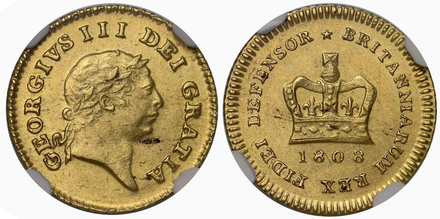 George III 1808 Third-Guinea, third type, MS61