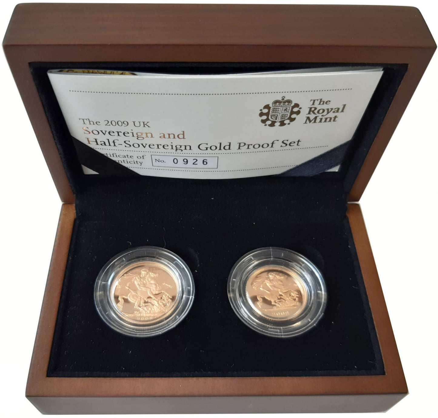 Elizabeth II 2009 2-coin proof Set Sovereign and Half-Sovereign