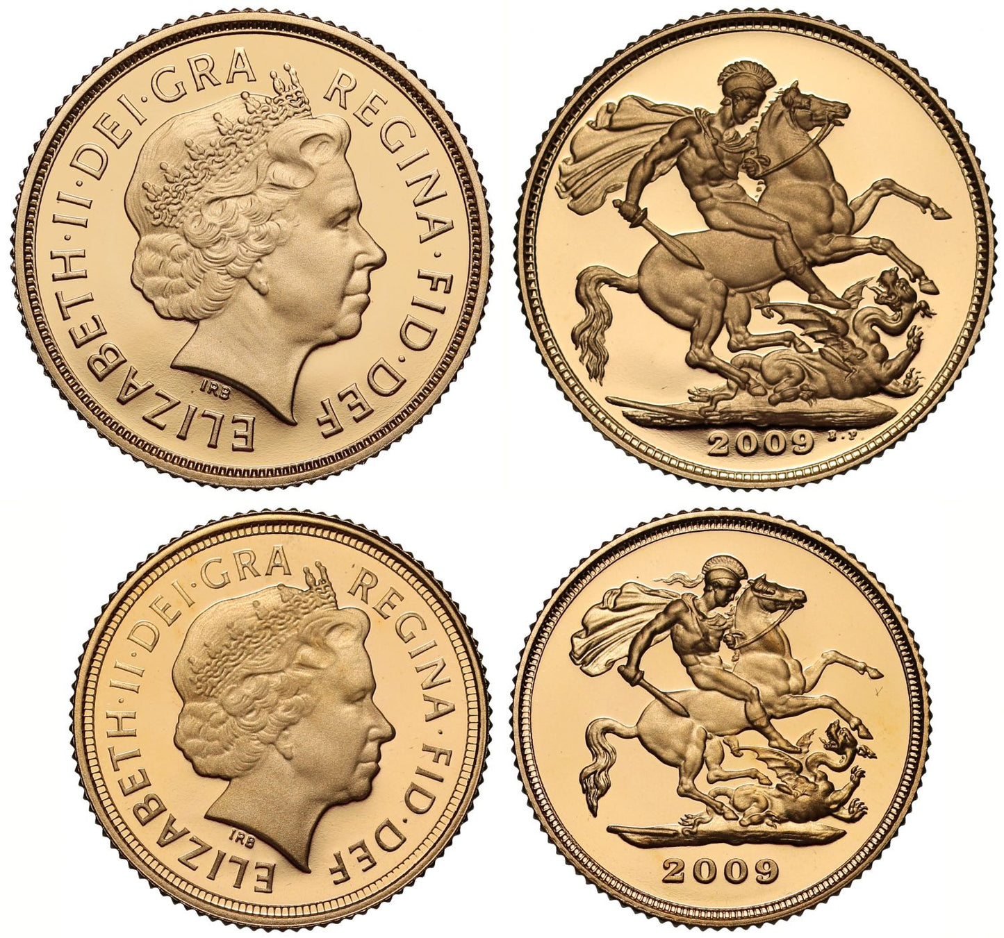 Elizabeth II 2009 2-coin proof Set Sovereign and Half-Sovereign