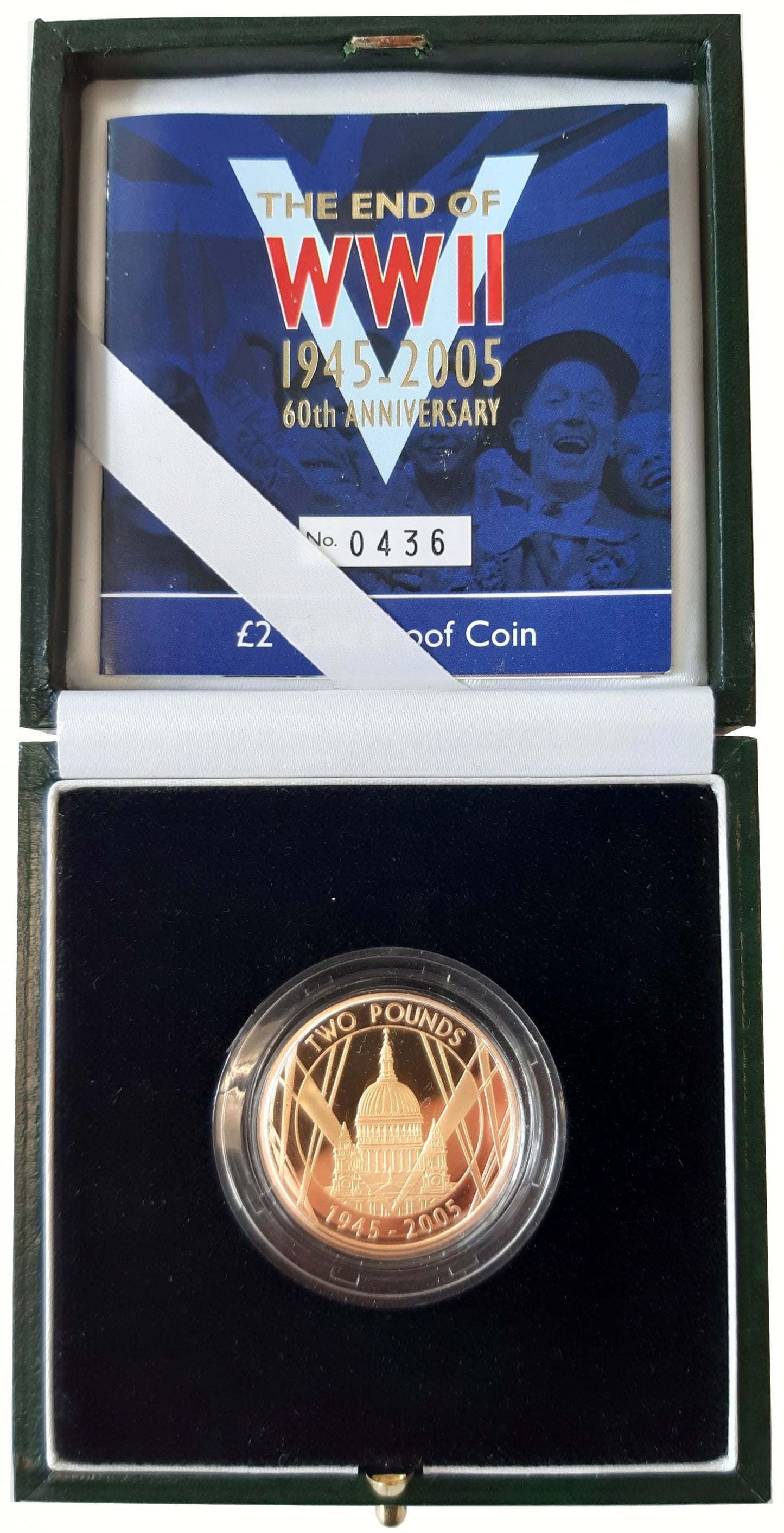 Elizabeth II 2005 proof Two-Pounds End of WWII