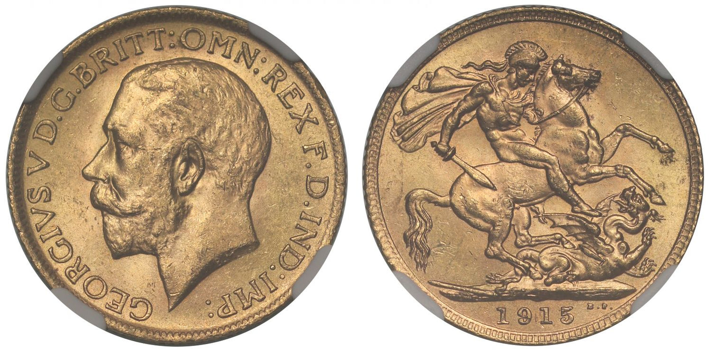 George V 1915 Sovereign MS64