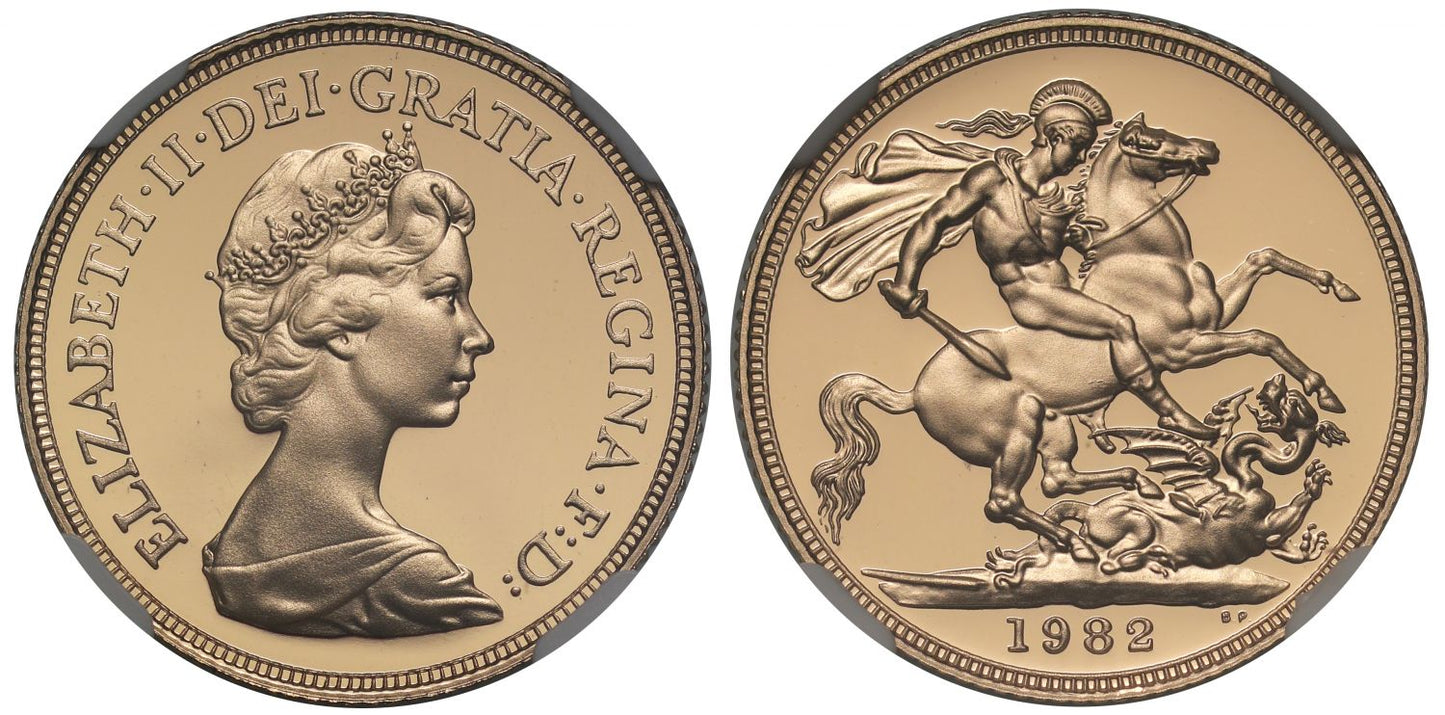 Elizabeth II 1982 proof Sovereign PF70 UCAM