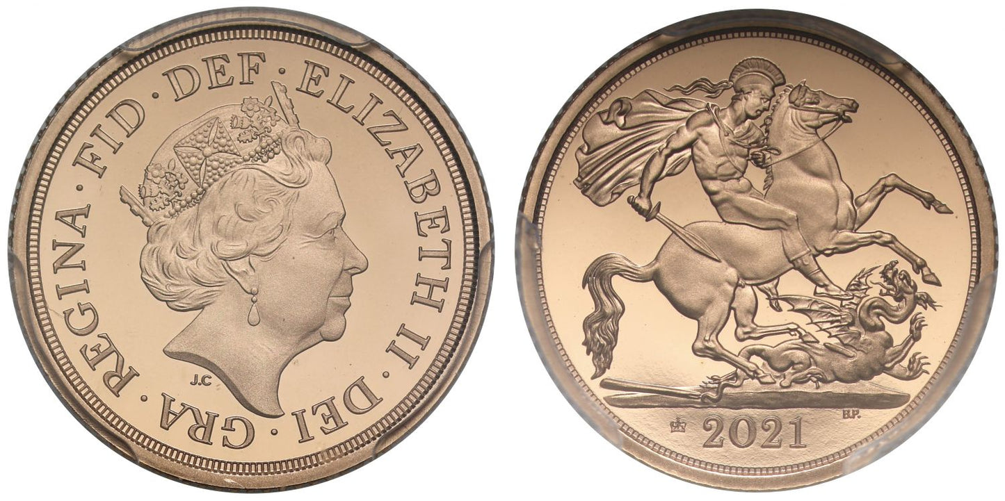 Elizabeth II 2021 PR70 DCAM Half-Sovereign