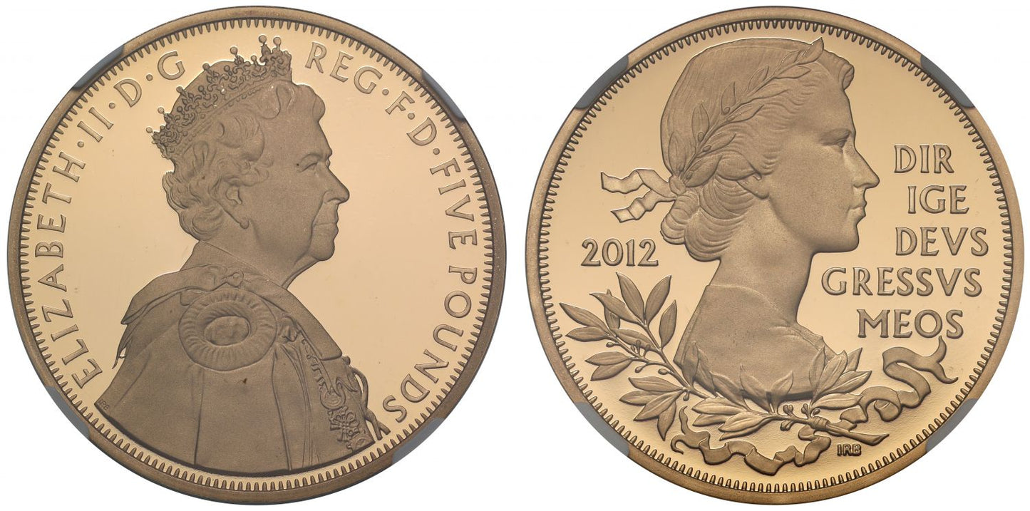 Elizabeth II 2012 PF70 UC Five-Pounds Diamond Jubilee