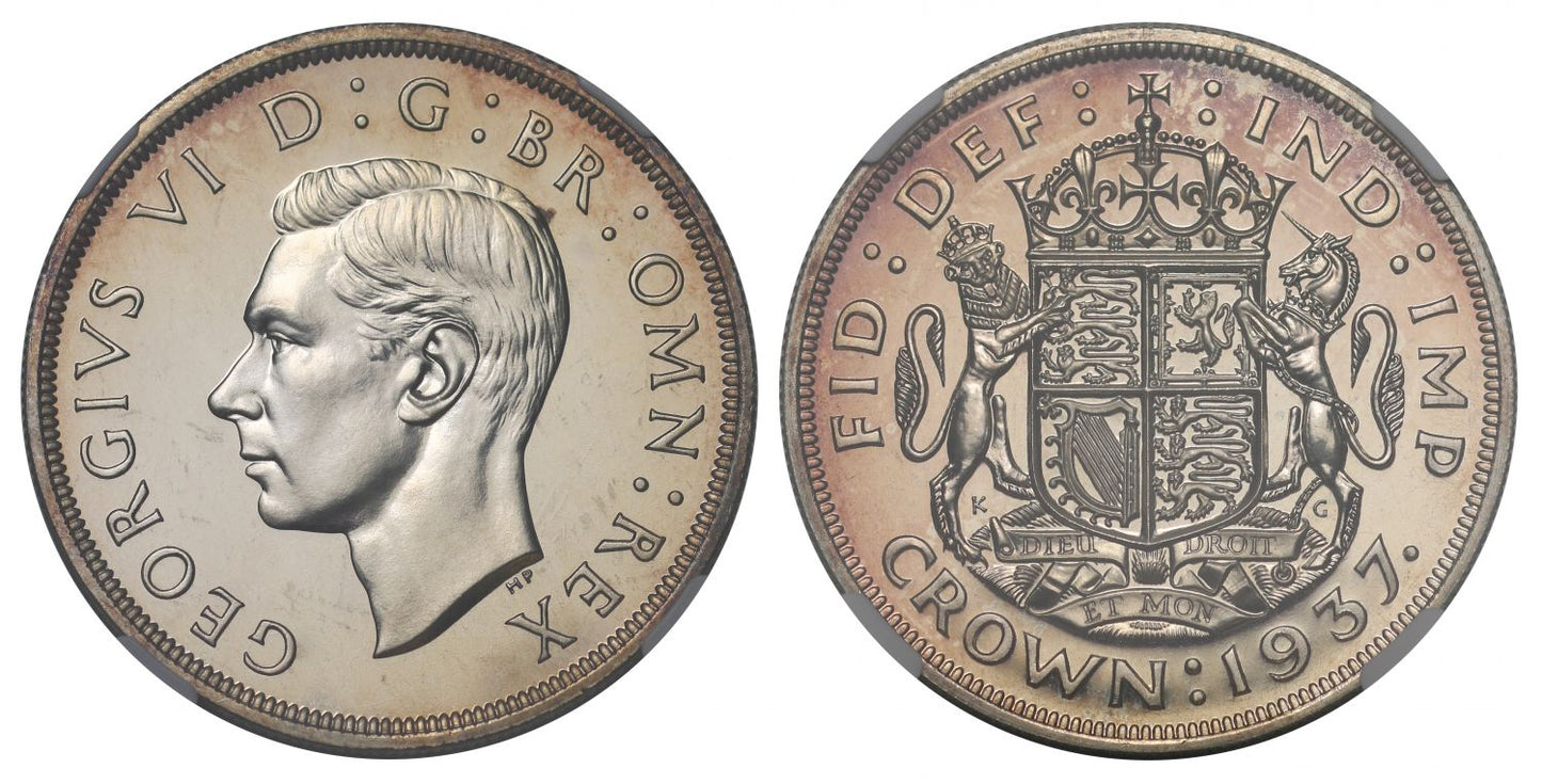 George VI 1937 proof Crown PF65 CAMEO Coronation issue