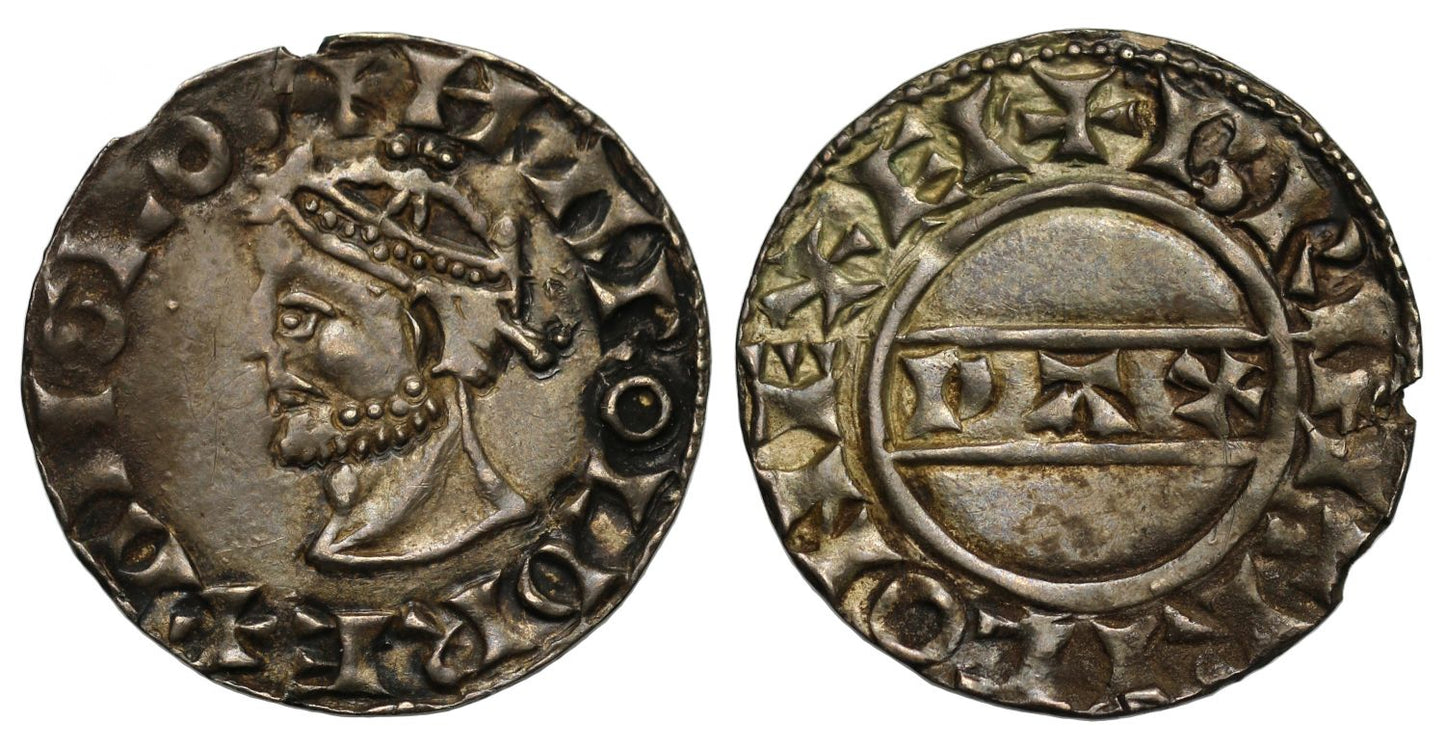 Harold II Penny, PAX type, Exeter, Brihtric, variety without sceptre, AU58