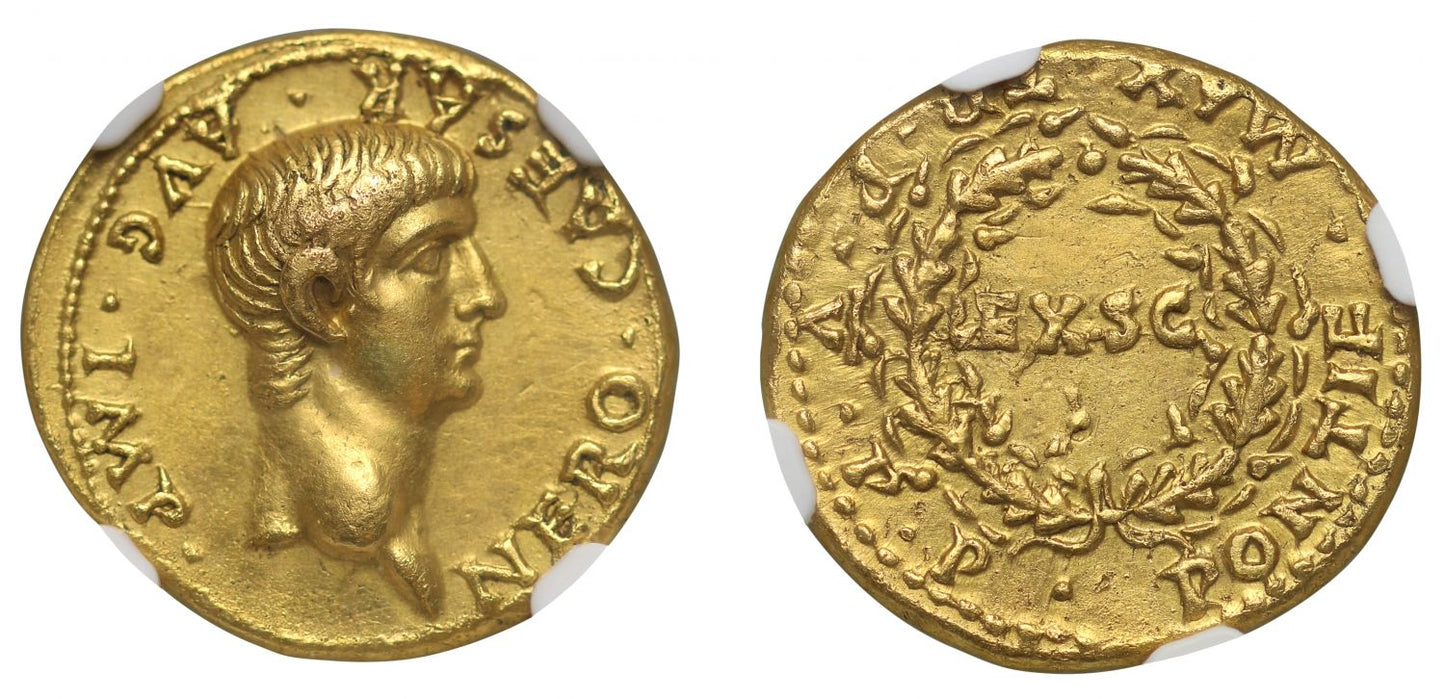 Nero, Gold Aureus, AU 5/5, 2/5 brushed