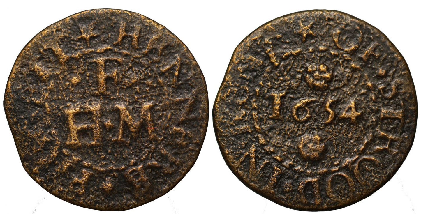 17th Century Kent Farthing, Strood, Hennere Figgett, 1654