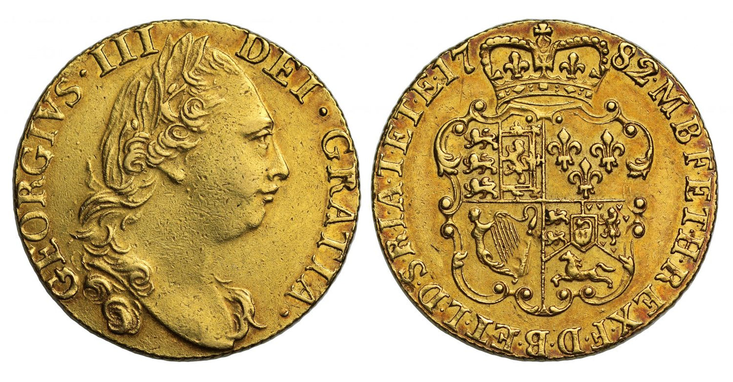 George III 1782 Guinea, fourth head