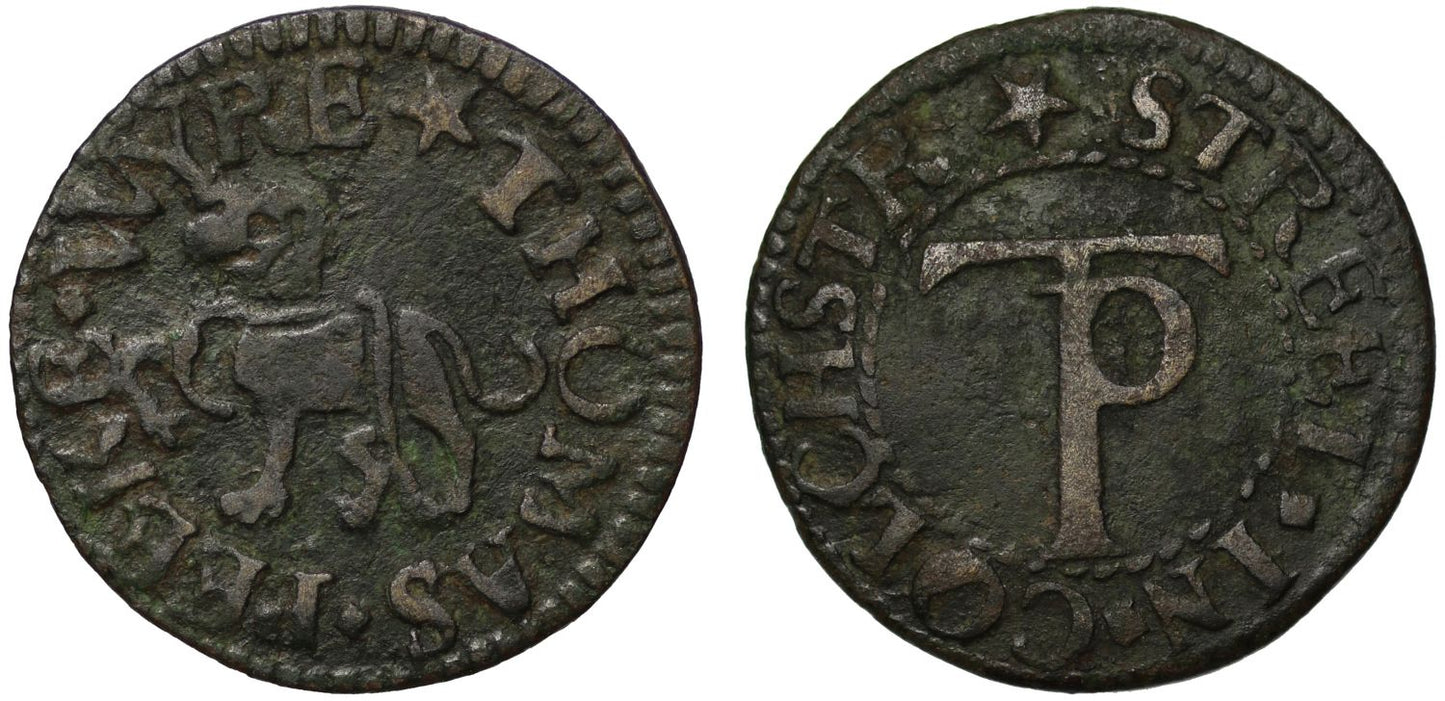 17th Century Essex Colchester Thomas Peeke of Wyre Street Farthing, dog